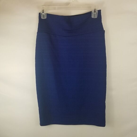 LuLaRoe Dark Blue Knit Skirt. Size S. - Picture 4 of 8